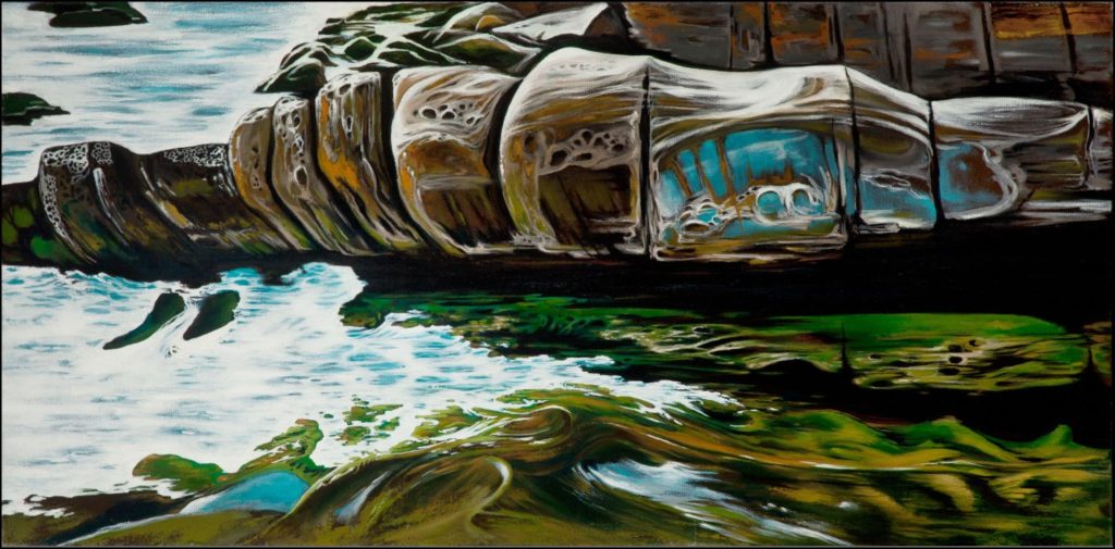 Circumstantial Evidence of Time I – shoreline meditation on impermanence, breath, and time’s passage, by George Wendell Baker.